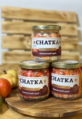 Мясо краба натуральное в собственном соку 390 грамм