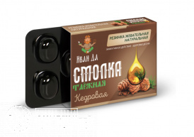 Резинка жевательная натуральная “Смолка таёжная Кедровая”, 5*0,8 г. ТД “Иван Да”