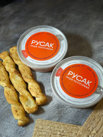 Икра нерки без консервантов Русак, соленая замороженная 200г Россия Икра нерки без консервантов Русак, соленая замороженная 200г Россия