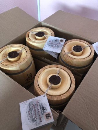 Икра горбуши Красное золото Бочонок 400 гр 