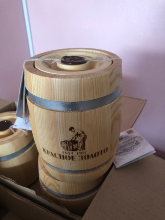 Икра горбуши Красное золото Бочонок 400 гр Икра горбуши Красное золото Бочонок 400 гр