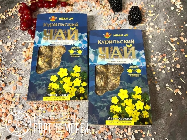 Сибирский пуэр Курильский чай, плиточный 96 г