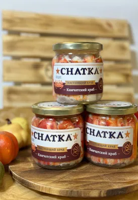 Мясо краба натуральное в собственном соку 390 грамм