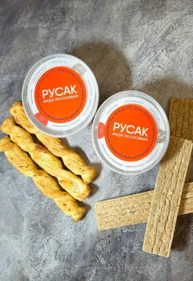 Икра кеты без консервантов Русак, соленая-мороженная, 100 г